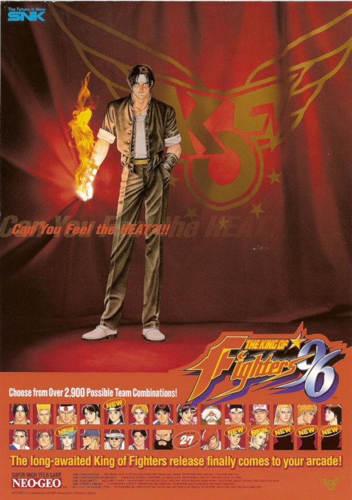 The King of Fighters '96 (NGM-214) Arcade Game Cover